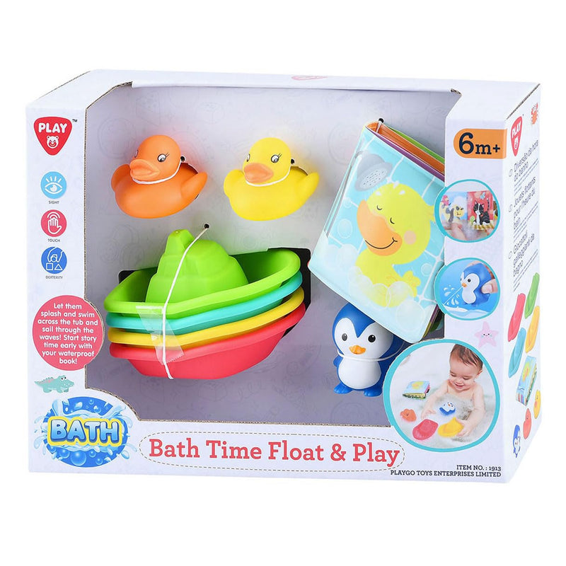 Play Bath Toy Set – Bath Book and Boats – 8 Pieces – Colourful Bath Fun
