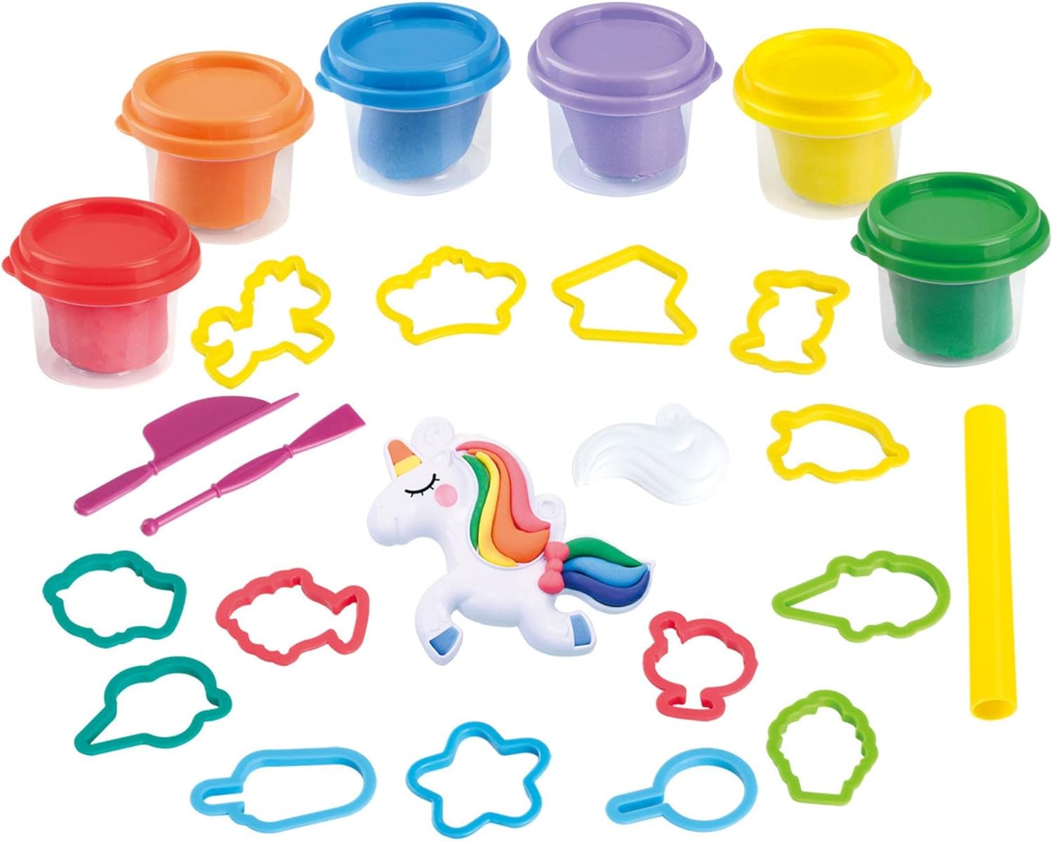 Play - Play Eenhoorn Kleiset 6 Kleipotjes