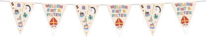 Folat 65708 Bunting 'Welkom Sint in Pieten-6 metres-Sinterklaas, Saint Nicholas Decoration for Children, Multi-Colour