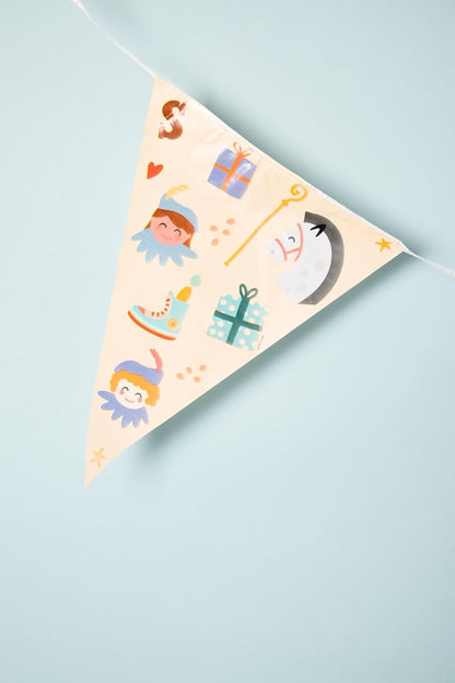Folat 65708 Bunting 'Welkom Sint in Pieten-6 metres-Sinterklaas, Saint Nicholas Decoration for Children, Multi-Colour