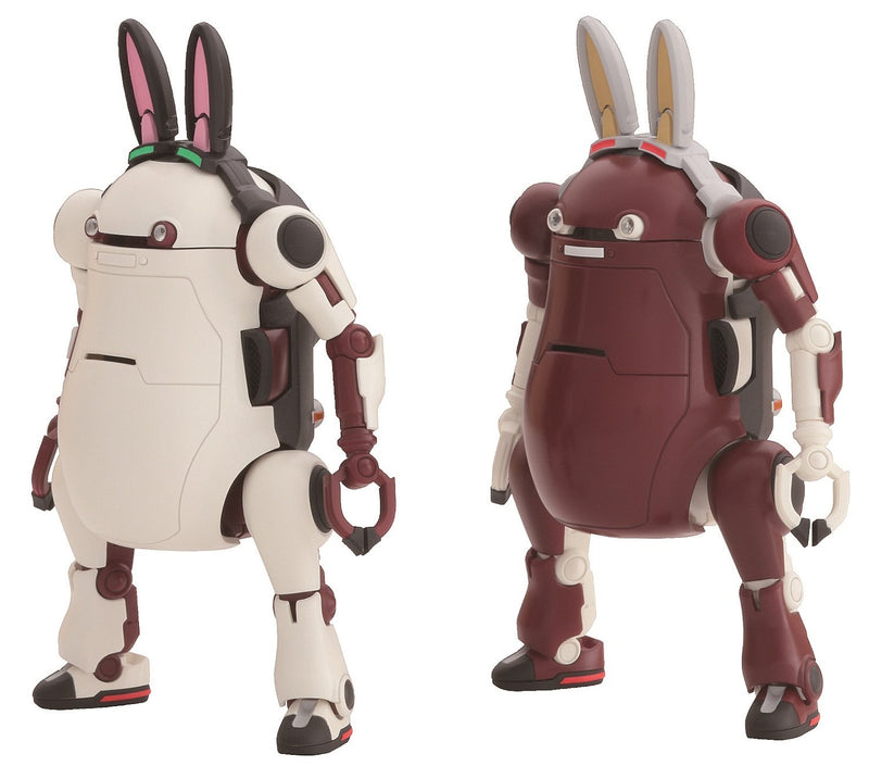 Hasegawa 64763 1/35 MechatrWeGo, No.10, Animal Retro & Azuki, 2 Kits Modellbausatz, Mehrfarbig