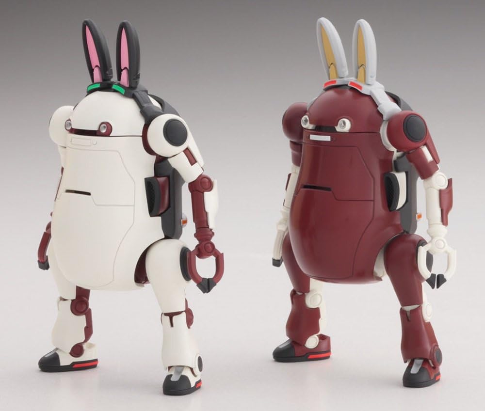 Hasegawa 64763 1/35 MechatrWeGo, No.10, Animal Retro & Azuki, 2 Kits Modellbausatz, Mehrfarbig
