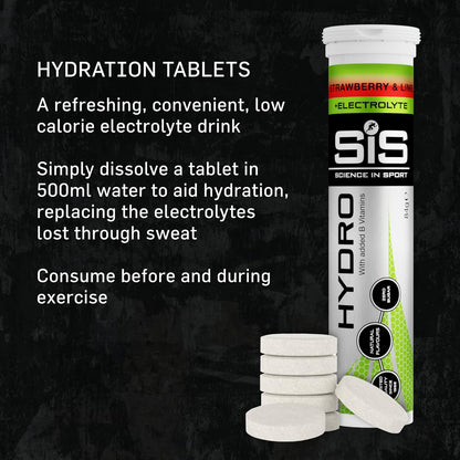 GO Hydro Tablet - 8 tubes - strawberry and lime