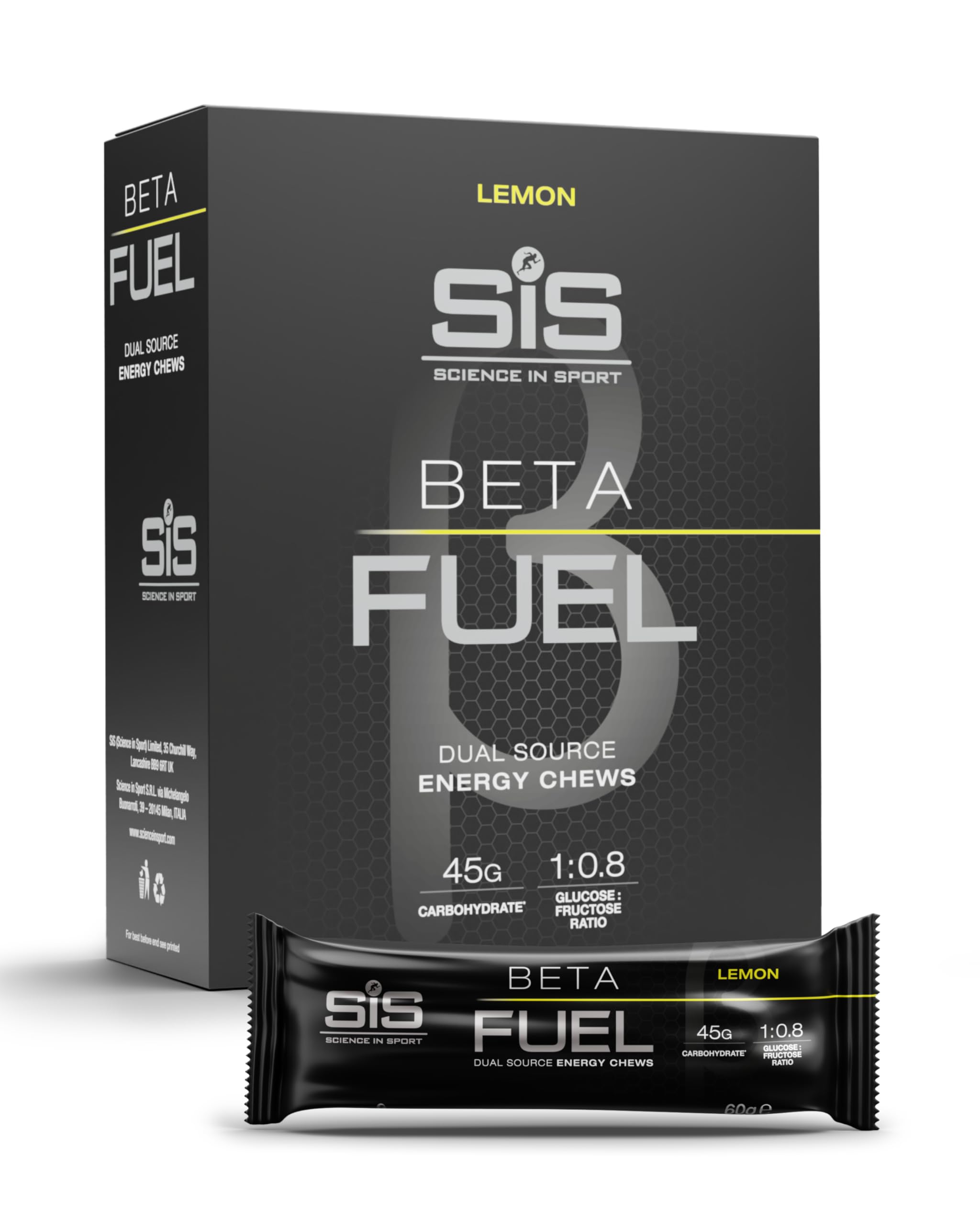 Beta Fuel Energy Chew - box of 6 x 60g - lemon