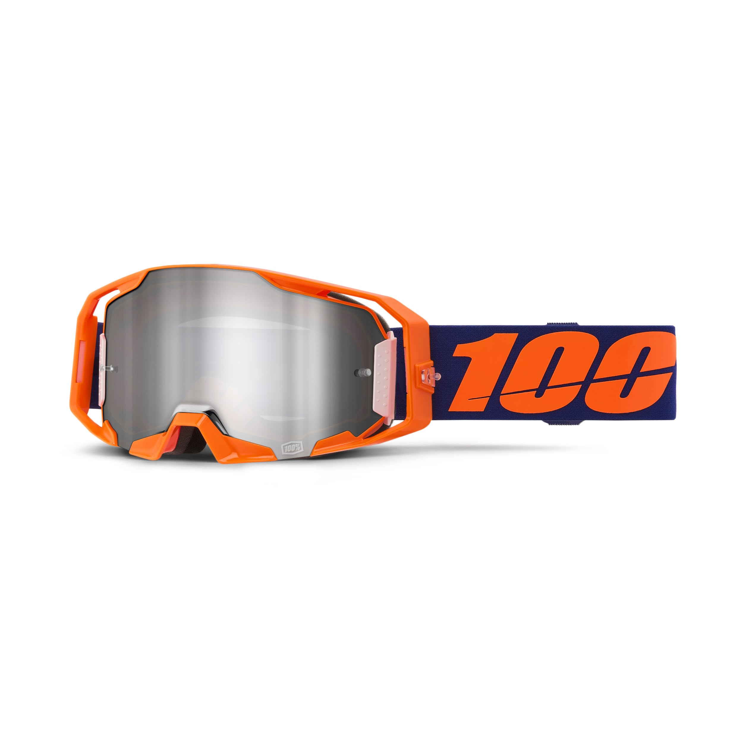 100% ARmatic Goggles Neon Orange / Mirror Silver Flash Lens