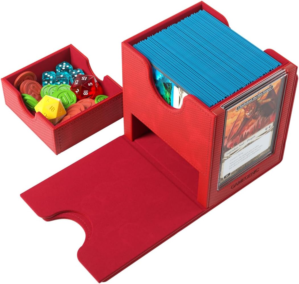 Gamegenic | Sidekick Pro 100+ XL Red | Game Accessory | Includes One Slide Card Case