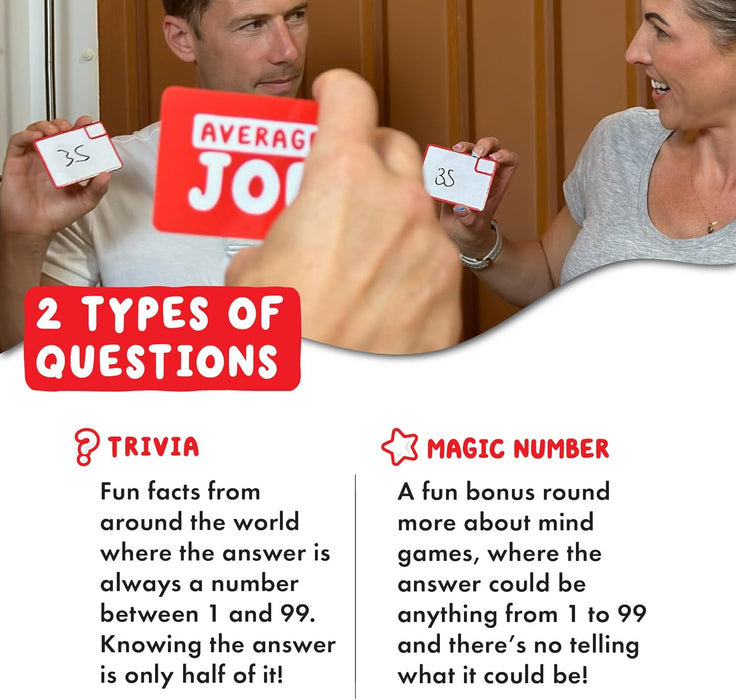 Average Joe: Party Game for Adults | Trivia Game with a Twist with Over 600 Questions | The Game Where Winning is for Losers!