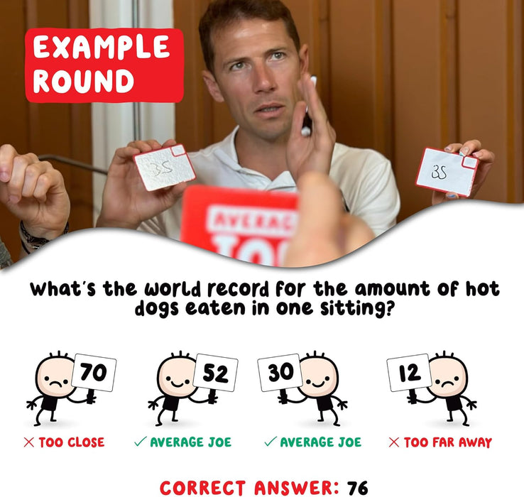 Average Joe: Party Game for Adults | Trivia Game with a Twist with Over 600 Questions | The Game Where Winning is for Losers!