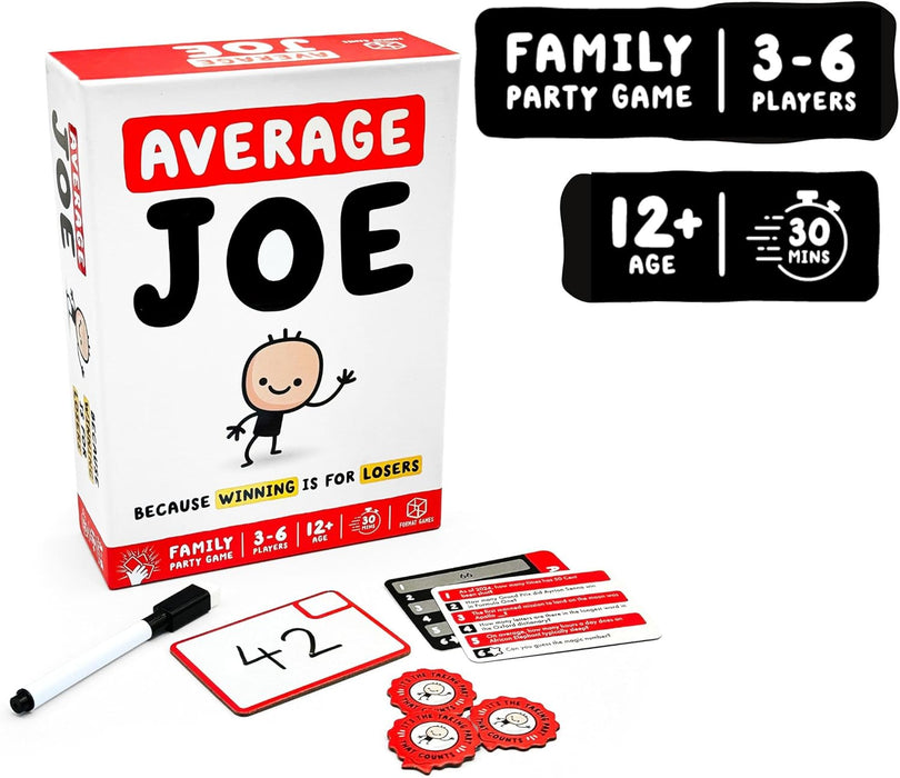 Average Joe: Party Game for Adults | Trivia Game with a Twist with Over 600 Questions | The Game Where Winning is for Losers!