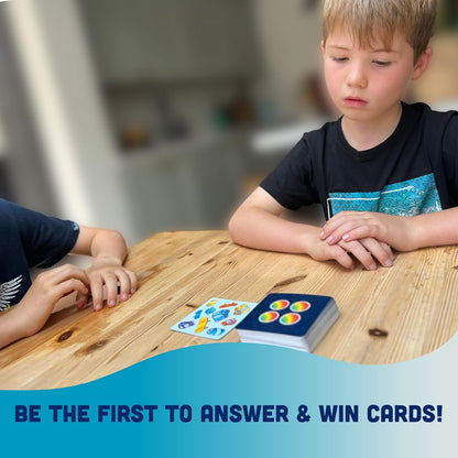 Format Games Big Fish Little Fish Gioco di carte per famiglie veloce di reazioni rapide e divertimento da individuare! Gioco educativo per bambini e adulti, dai 5 anni, da 2 a 6 giocatori, 10 minuti
