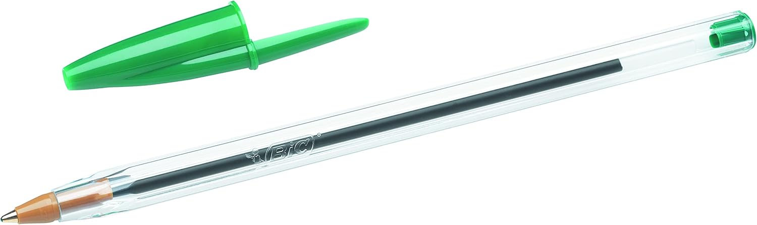 BIC Cristal Original Ballpoint Pens Medium Tip (1 mm) - Assorted Ink Colours - Box of 10