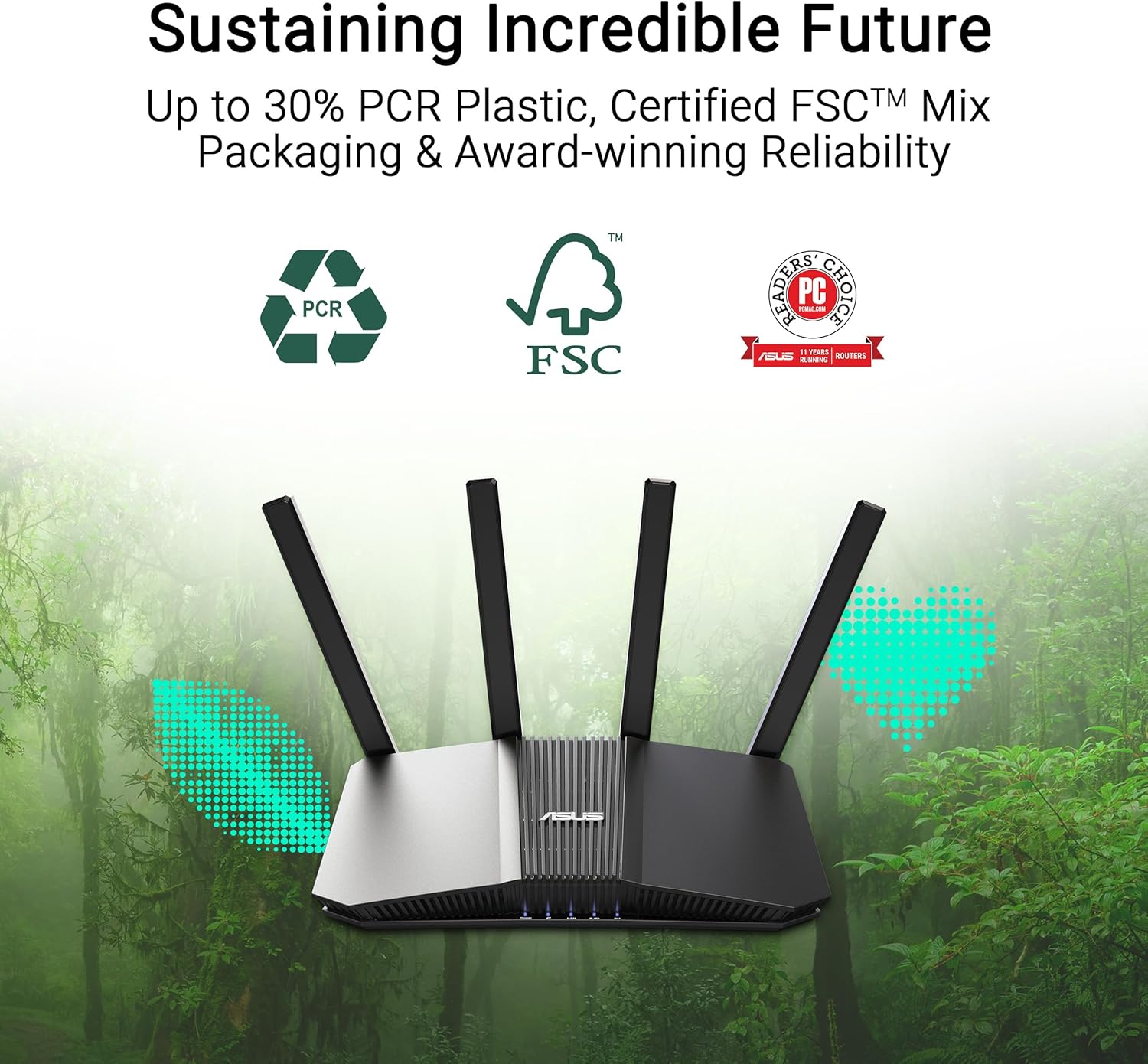 ASUS RT-BE58U BE3600 WiFi 7 AiMesh Extendable Router, 4K QAM, MLO, AI Detection 2.5G WAN/LAN port , Four 1G ports, Commercial Grade Network Security, Parental Control, IoT network, VPN network