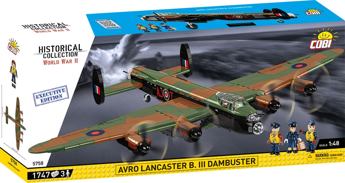 COBI Historical Collection WWII Avro Lancaster B III Dambuster Aircraft, Green