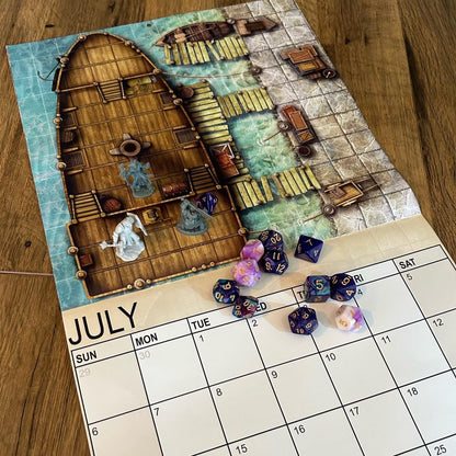 Loke Battlemats | Calendar Of Many Adventures 2025 | Wall Calendar