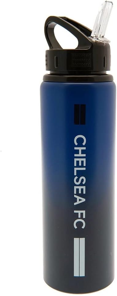 Chelsea F.C. Unisex Team Merchandise 750ml Aluminium Fade Fles, Wit, One Size UK