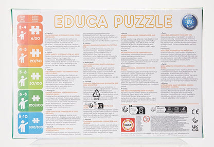 Educa 17145, Bauernhof, 4-in-1 Puzzleset für Kinder ab 3 Jahren, Farm