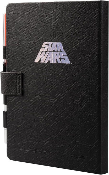 Grupo Erik Notizbuch A5 mit Laserschwert Stift Star Wars Darth Vader Notizbuch A5 Dotted - Notizbuch Klein - Reisetagebuch zum selberschreiben - Bullet Journal Dotted A5 Tagebuch Mädchen und Jungen