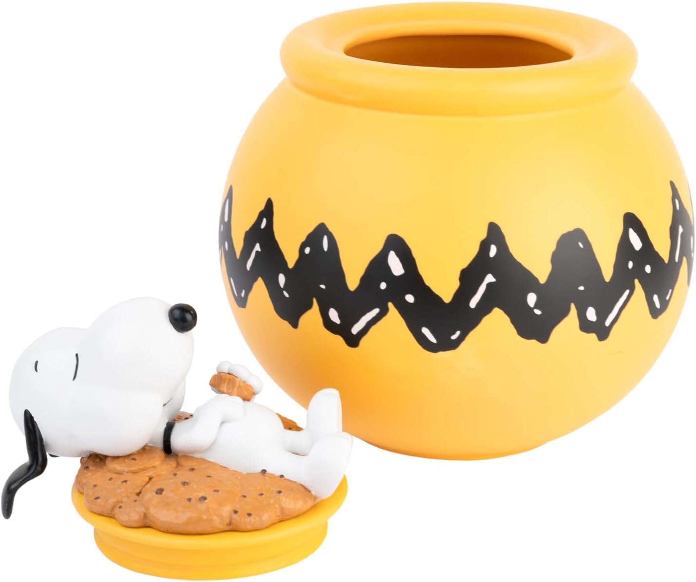 Grupo Erik Keksdose Keramik Peanuts Snoopy - Keksglas mit Deckel Groß 20,5 x 24,6 cm Vorratsbehälter mit Deckel Offizieller Snoopy Fanartikel
