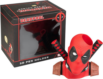 Grupo Erik Pen Holder For Desk - Marvel Deadpool Figure | Pen Pot, Pencil Pot, Pencil Holder, Desk Organiser, Stationery Supplies | Deadpool Gifts, Marvel Gifts