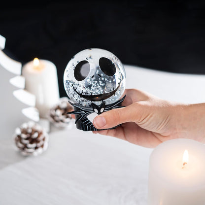 Palla di vetro con Neve The Nightmare Before Christmas | Addobbi di Halloween, Palla di Neve Disney, Cose per la decorazione di Halloween, 8 x 11,5 cm, Jack Skeletron Natale