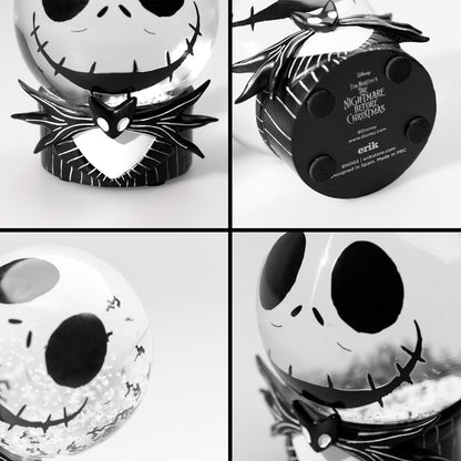 Palla di vetro con Neve The Nightmare Before Christmas | Addobbi di Halloween, Palla di Neve Disney, Cose per la decorazione di Halloween, 8 x 11,5 cm, Jack Skeletron Natale