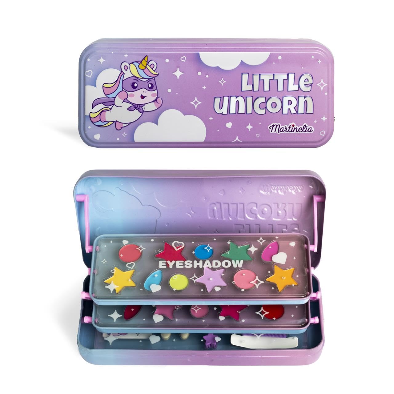 LIRAGRAM - Metalen etui Martinelia Little Unicorn 3 verdiepingen. 22,5 x 9,5 x 4,5 cm (1)