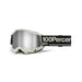 100% Accuri 2 Goggles - Eyewear for Motocross & Mountain Biking - Goggles for Dirt Bikes, Motorcycles & Bike Sports - Glow, Mirror Silver Lens