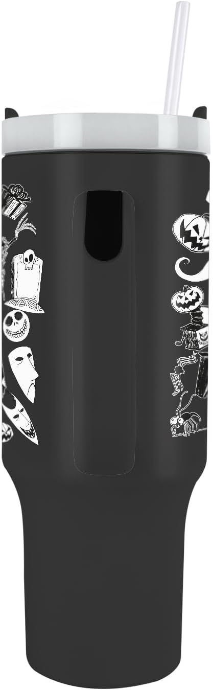 NIGHTMARE BEFORE CHRISTMAS 40oz/1200ML Tumbler - Double-Wall Vacuum Insulation, Keeps Cold Up to 11 Hours, Hot Up to 7 Hours, SMART DESIGN FEATURES, BPA-Free for Holiday Spirit Year-Round