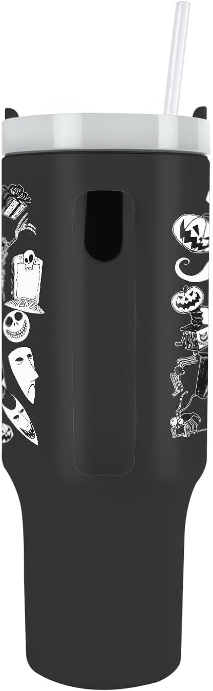 NIGHTMARE BEFORE CHRISTMAS 40oz/1200ML Tumbler - Double-Wall Vacuum Insulation, Keeps Cold Up to 11 Hours, Hot Up to 7 Hours, SMART DESIGN FEATURES, BPA-Free for Holiday Spirit Year-Round