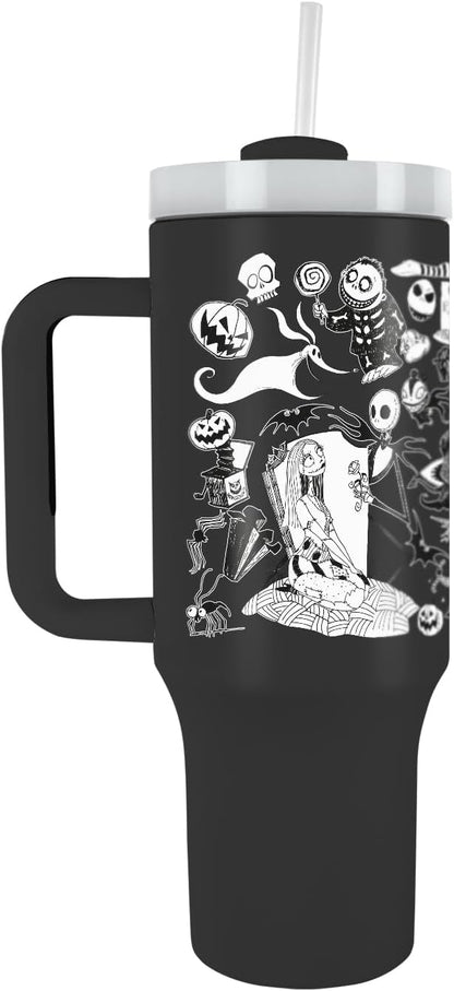NIGHTMARE BEFORE CHRISTMAS 40oz/1200ML Tumbler - Double-Wall Vacuum Insulation, Keeps Cold Up to 11 Hours, Hot Up to 7 Hours, SMART DESIGN FEATURES, BPA-Free for Holiday Spirit Year-Round
