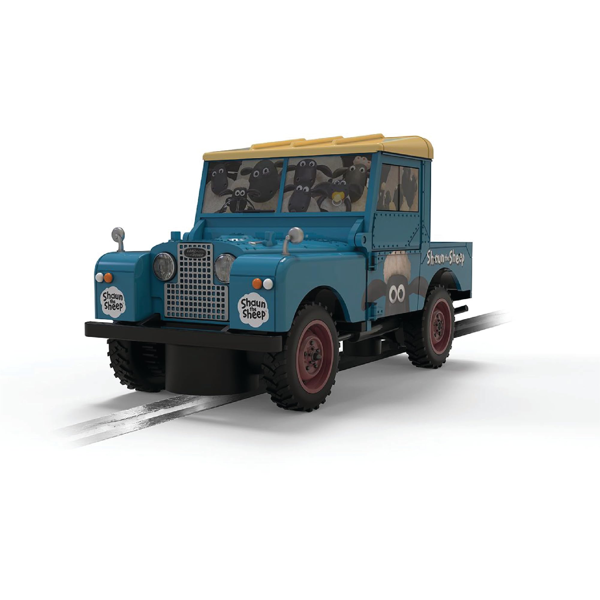 Scalextric Cars - C4543 Land Rover Series 1 - Shaun The Sheep - Toy Slot Car for use Race Tracks or Set - Small Kids Gift Ideas for Boy/Girl, Accessories