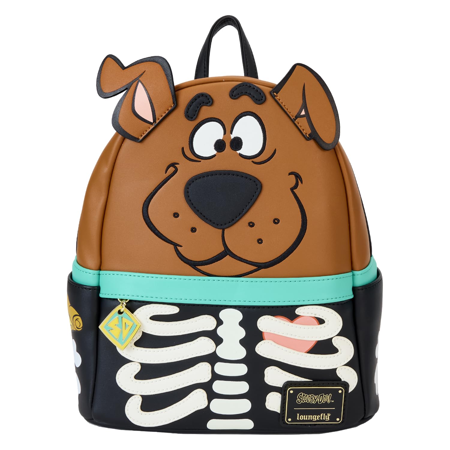 Loungefly Scooby Doo Skeleton Glow Mini Rucksack, Mehrfarbig/Meereswellen (Ocean Tides