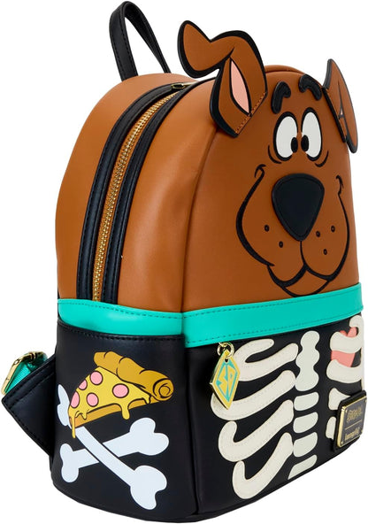 Loungefly Scooby Doo Skeleton Glow Mini Rucksack, Mehrfarbig/Meereswellen (Ocean Tides