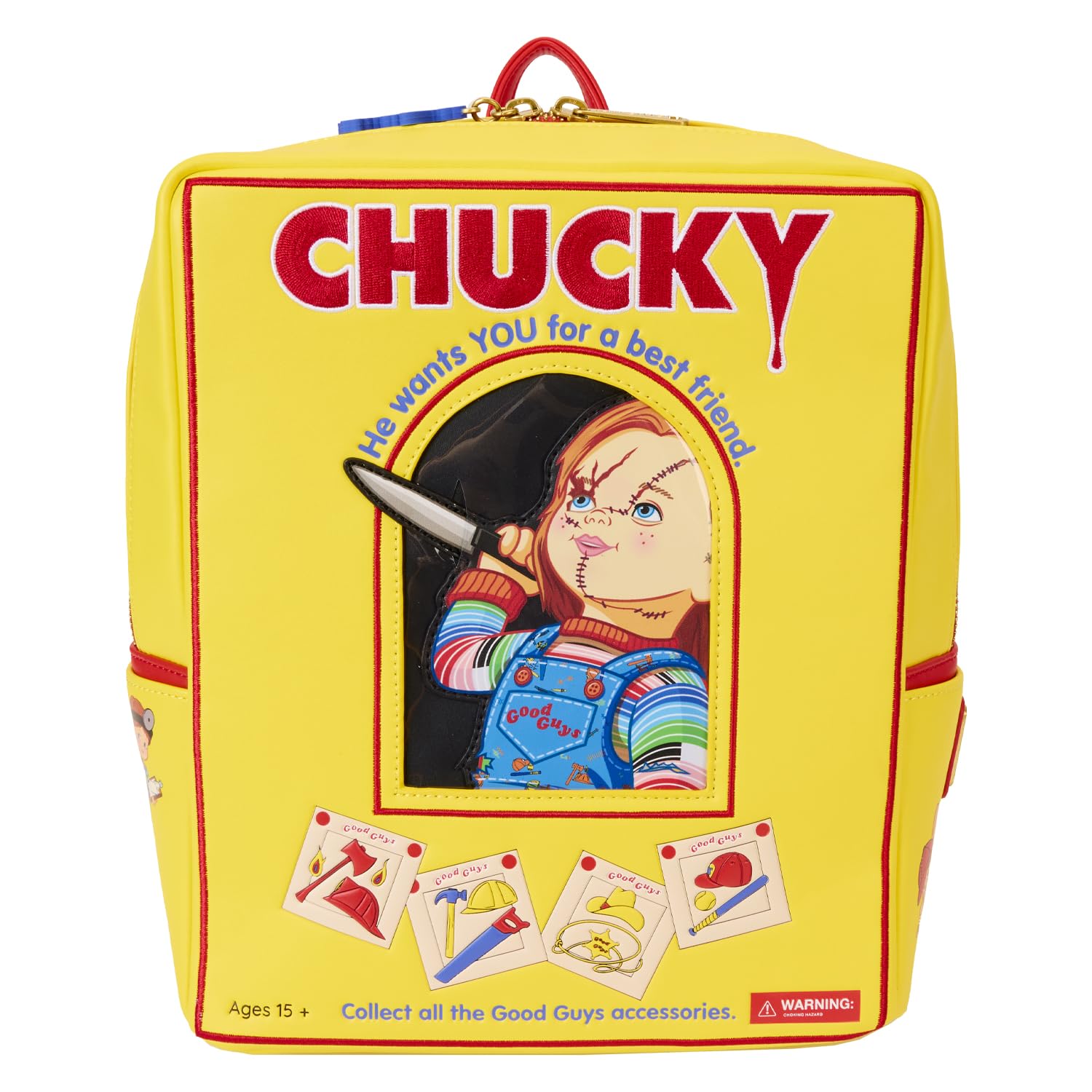 Loungefly Chucky Good Guys Box Mini Backpack, Multi