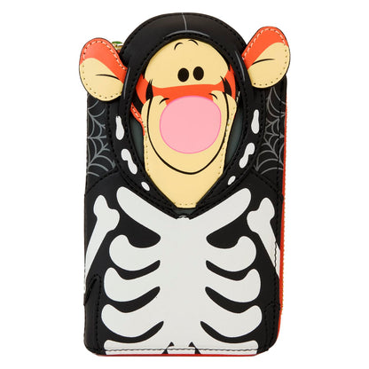 Loungefly Disney Winnie the Pooh Skeleton Tigger Glow Zip Around Wallet, Multicolor, Zip Around Wallet