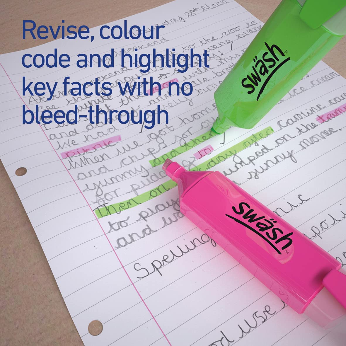 Swash Premium Highlighter Pens 48 Pieces, Assorted Colour