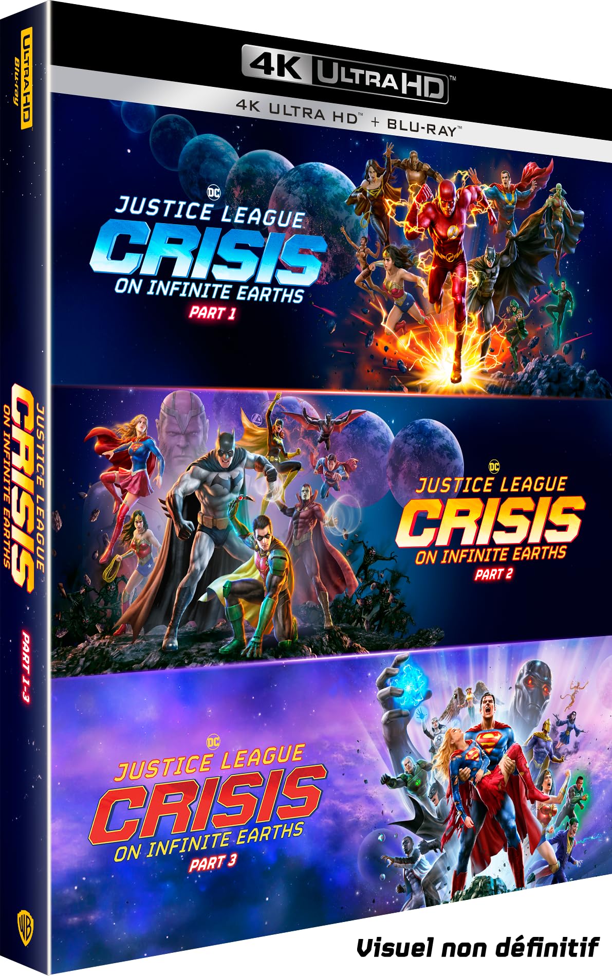 Justice league : crisis on infinite earths - parties 1 à 3 4k ultra hd