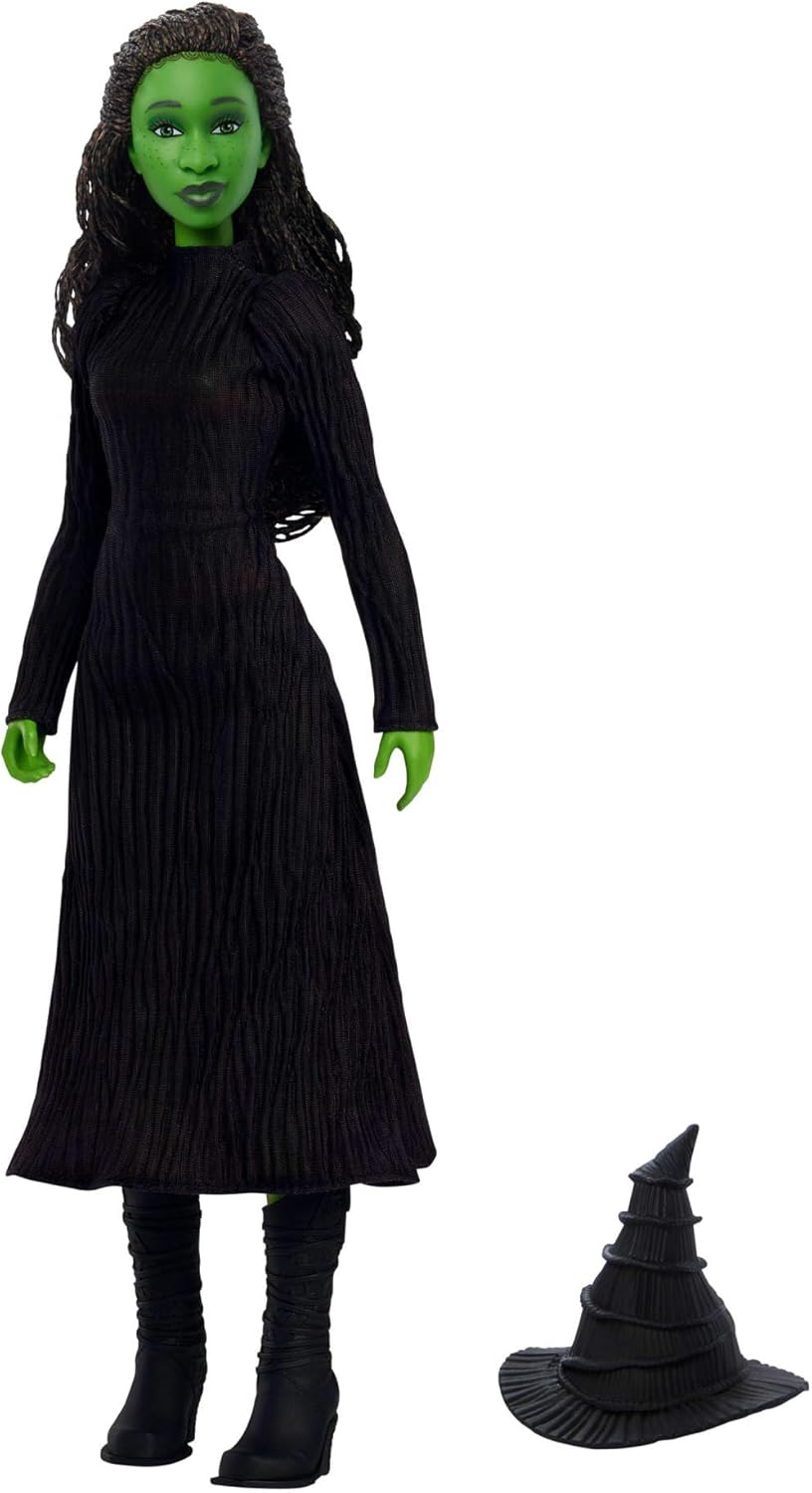 Mattel Wicked, Singing Elphaba Fashion Doll & Accessories, Posable with Movie-Inspired Look & Removable Outfit, Sings “Defying Gravity”, HYM40