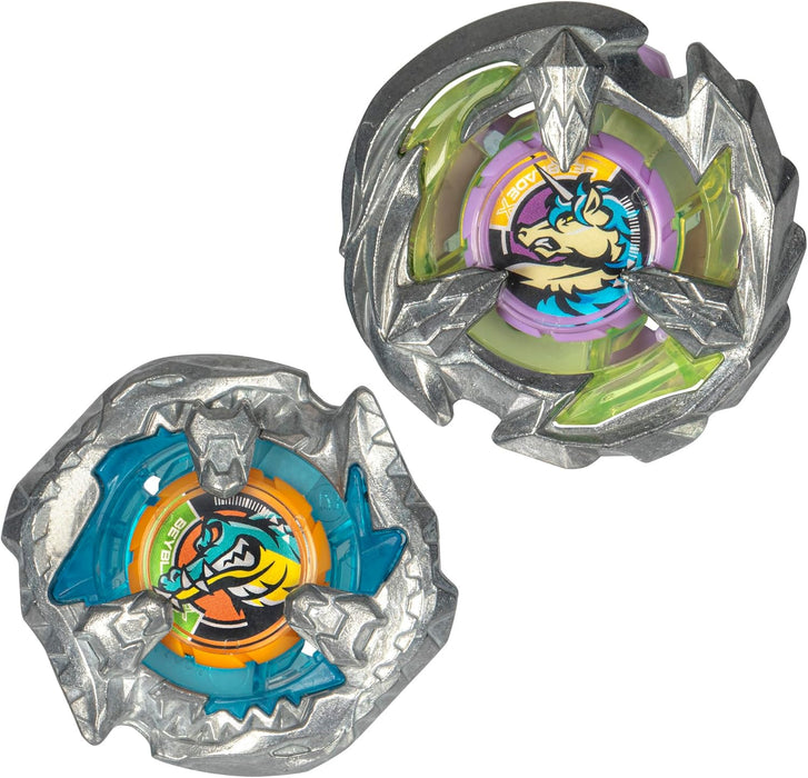Beyblade X Bite Croc 3-60LF and Sting Unicorn 4-60P Top Dual Pack Set