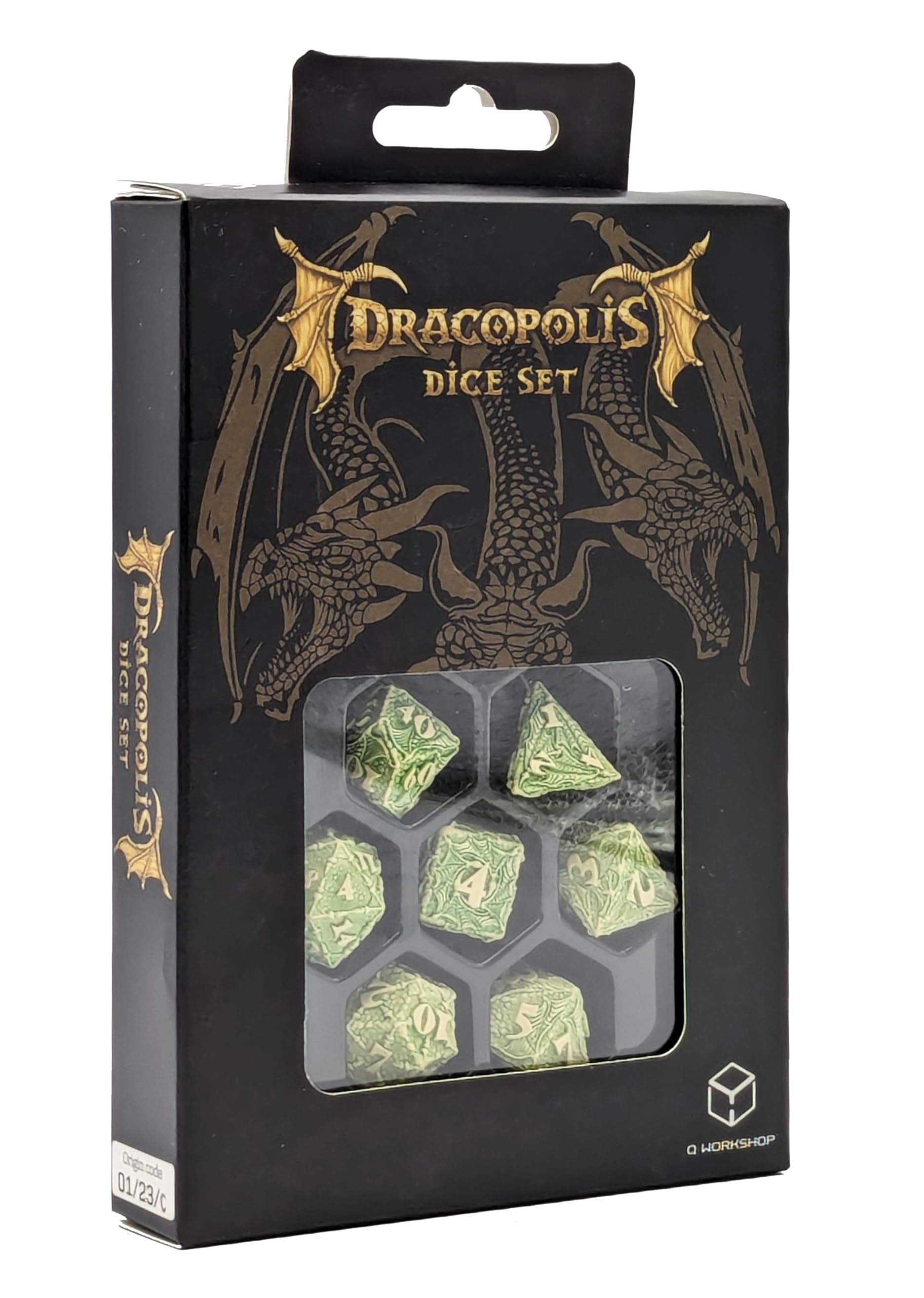 Q-Workshop Dracopolis Dice Set The Andean Longneck - Dice Accessory for Tabletop Board Card Games - for 1+ Players and Ages 14+