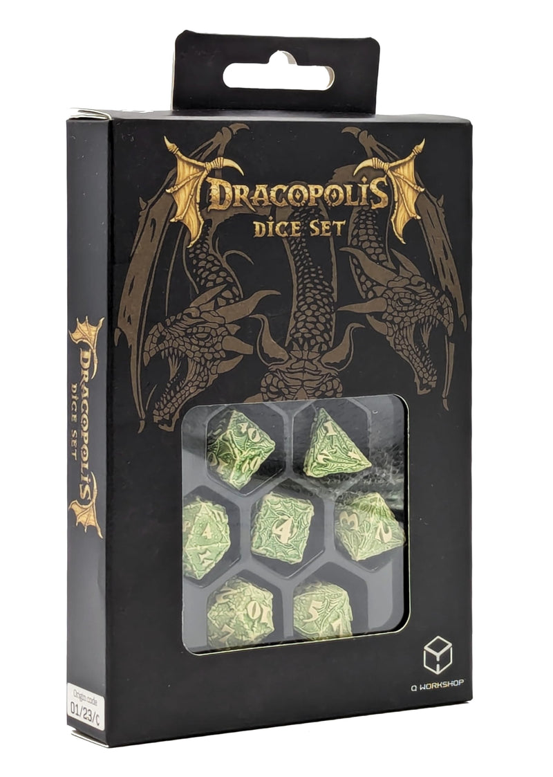 Q-Workshop Dracopolis Dice Set The Andean Longneck - Dice Accessory for Tabletop Board Card Games - for 1+ Players and Ages 14+