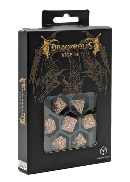 Q-Workshop Dracopolis Dice Set The Yuacatan Featherwing - Dice Accessory for Tabletop Board Card Games - for 1+ Players and Ages 14+