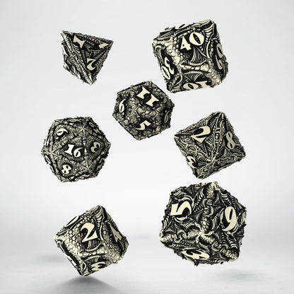 Q-Workshop Dracopolis Dice Set The Scandinavian Blackfang - Dice Accessory for Tabletop Board Card Games - for 1+ Players and Ages 14+