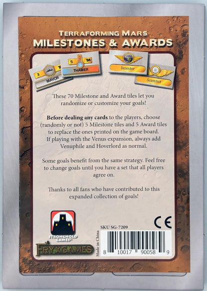 Terraforming Mars: Milestones And Awards Expansion
