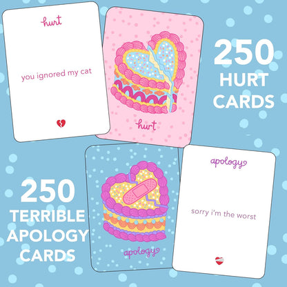 Hurt Party: A Game of Bad Apologies – Hilarious Party Game for Adults, Teens, and Families – 500 Cards, 2-7 Players, Ages 14+