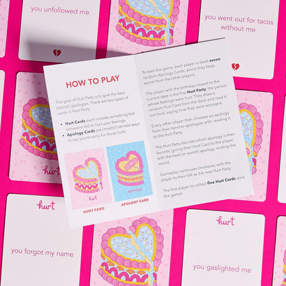Hurt Party: A Game of Bad Apologies – Hilarious Party Game for Adults, Teens, and Families – 500 Cards, 2-7 Players, Ages 14+