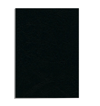 Fellowes 5373802 Deckblatt Delta A4 Lederstruktur, 25 Stück, schwarz