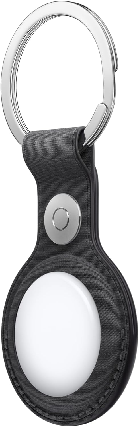 Apple - Case For Airtag - Microtwill, Stainless Steel - Black - For Iphone/Ipad/Ipod