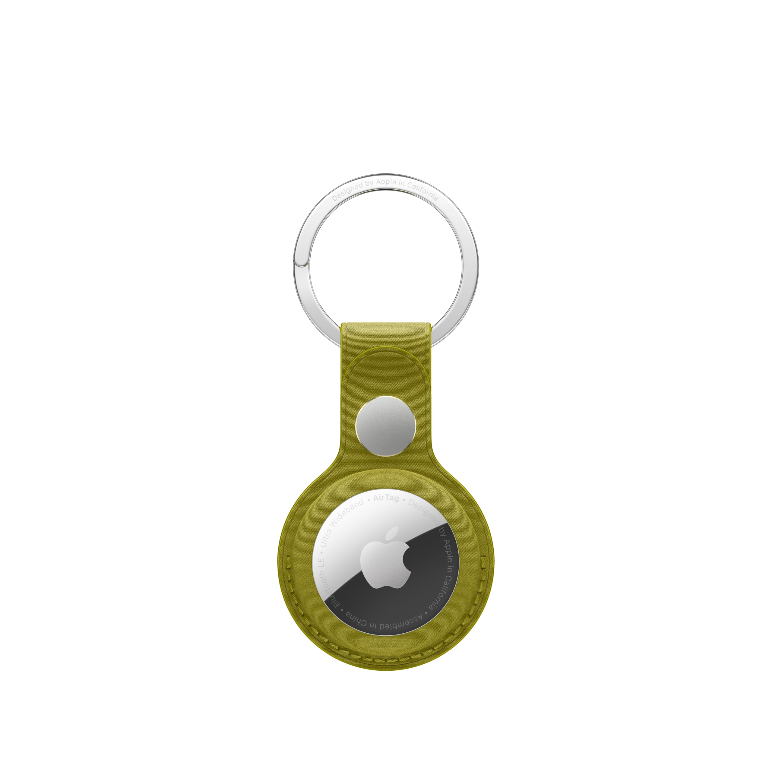 Apple - Case For Airtag - Microtwill, Stainless Steel - Chartreuse