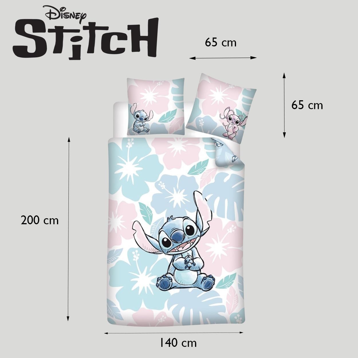 LILO & STITCH - Duvet Cover 140x200cm + 65x65cm -